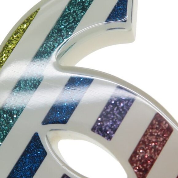 CHANEL CC Logo Rainbow Multicolor Lame Brooch Gold Tone D19C Pin Auth - Picture 10 of 10